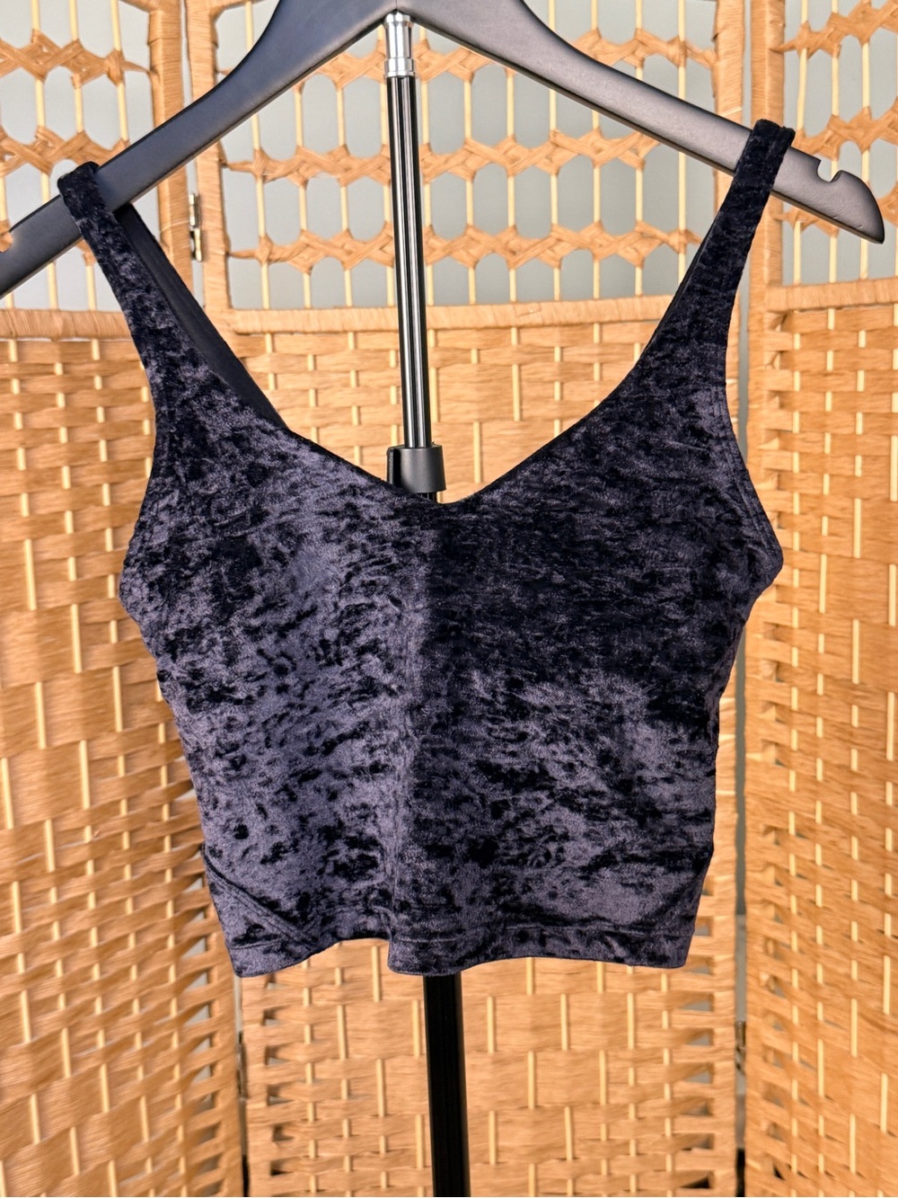 #143 Lululemon Align Crushed Velvet Tank Black Size 6